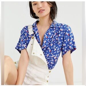 Anthropologie Maeve Bon Voyage Buttondown Shirt Size Small